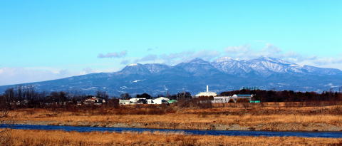 赤城山　上里町　利根川河川敷