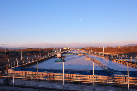 新神流川橋　建設中　１７号　高崎方面