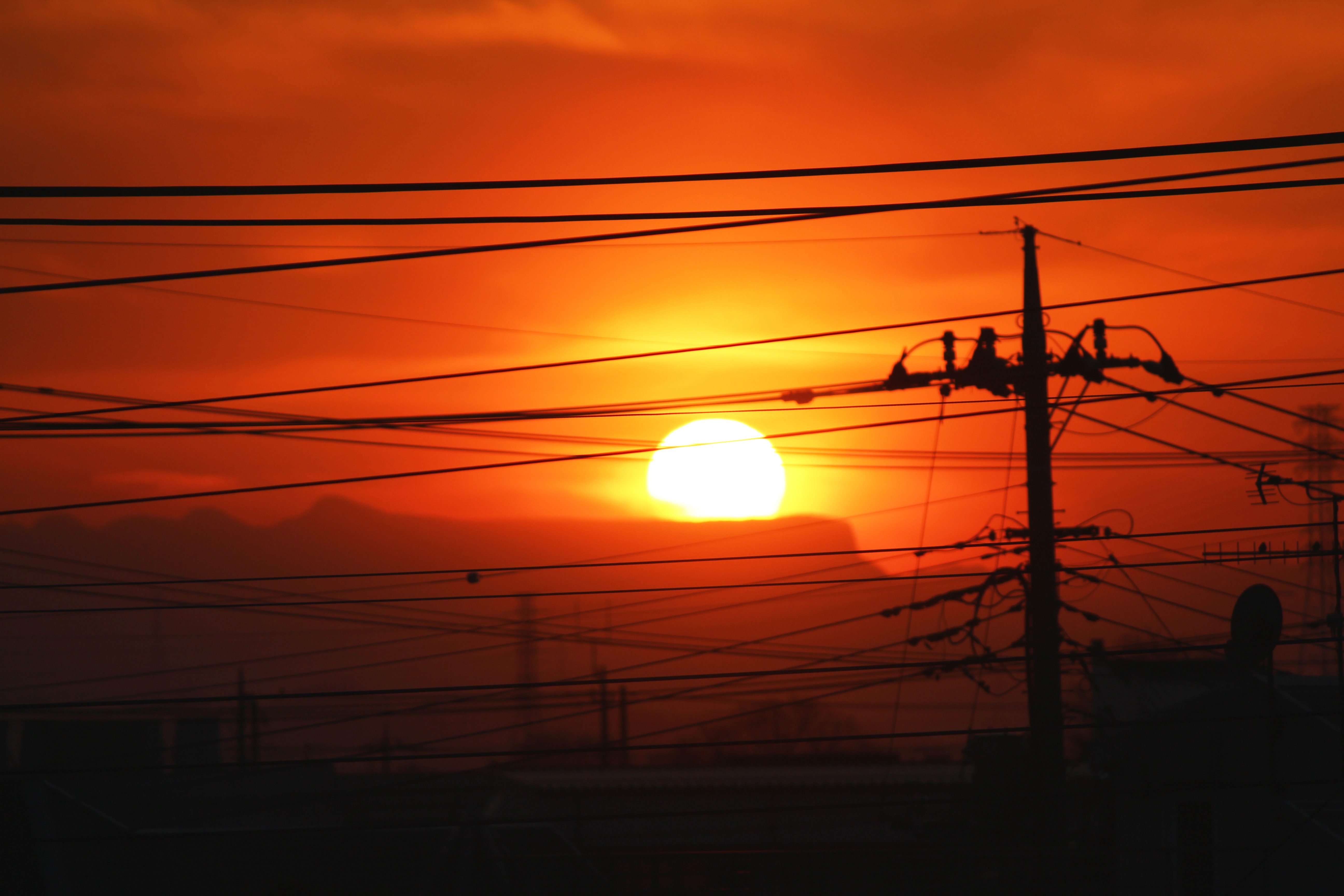 荒船山　夕日　上里町