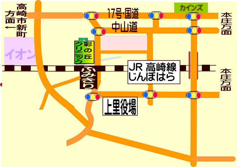 彩の丘クリニック　地図　本庄市 児玉郡医師会