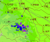 かみなり　地図　秩父付近